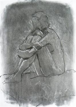 Simon Churchill - charcoal and rubber